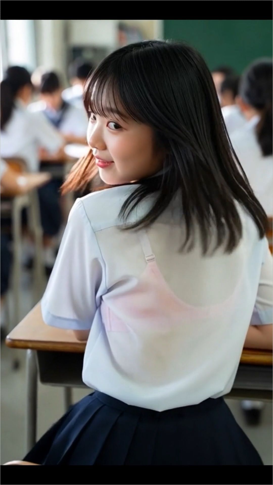 JK ローアングルカメラ 盗撮 パンチラ 逆さ撮り 階段 ブラチラ 女子学生 制服 かわいい 画像8