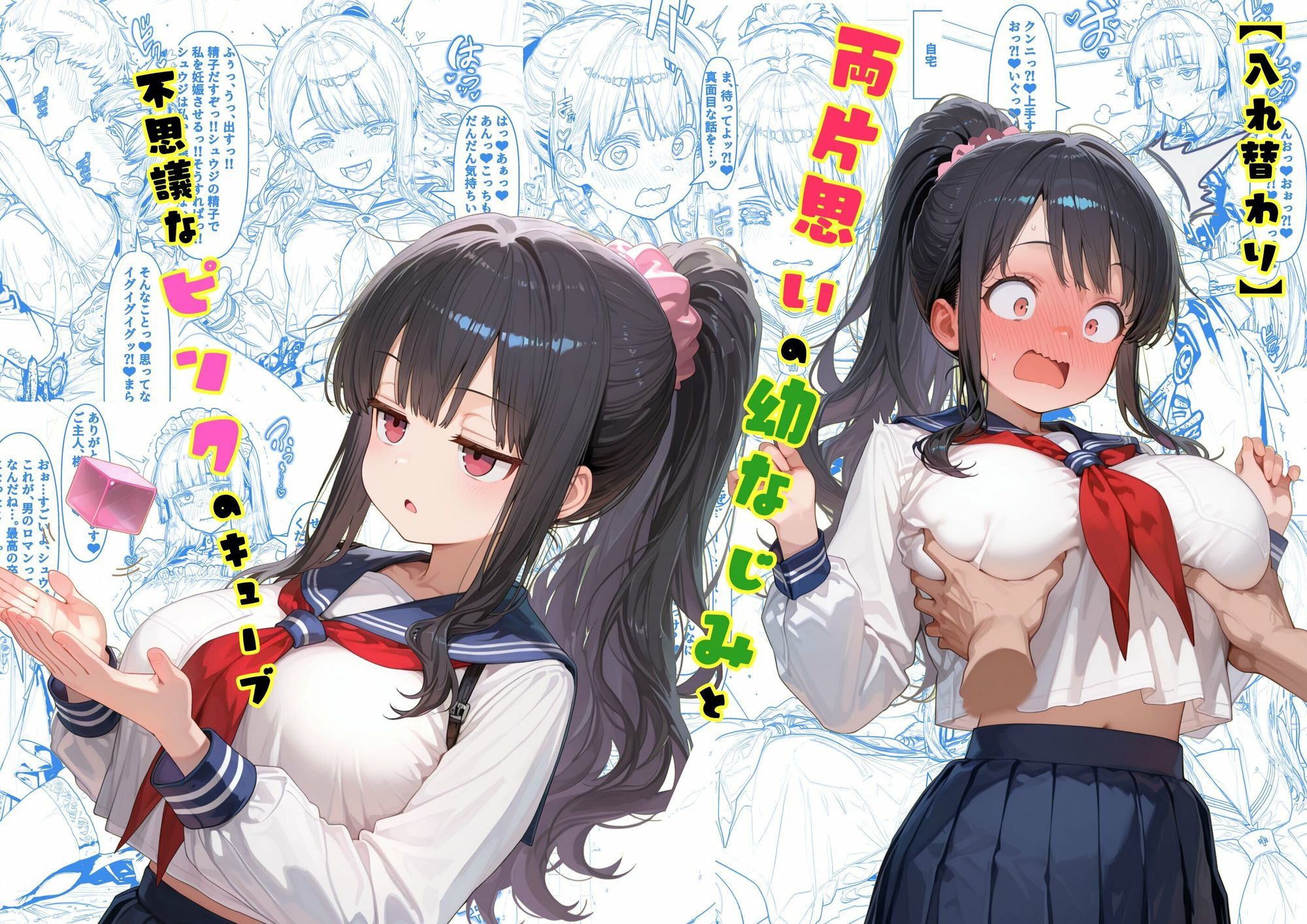 TS2作品セット7（【寄生】生意気な後輩の中に触手が入っていった話・【入れ替わり】両片思いの幼なじみと不思議なピンクのキューブ） 画像4