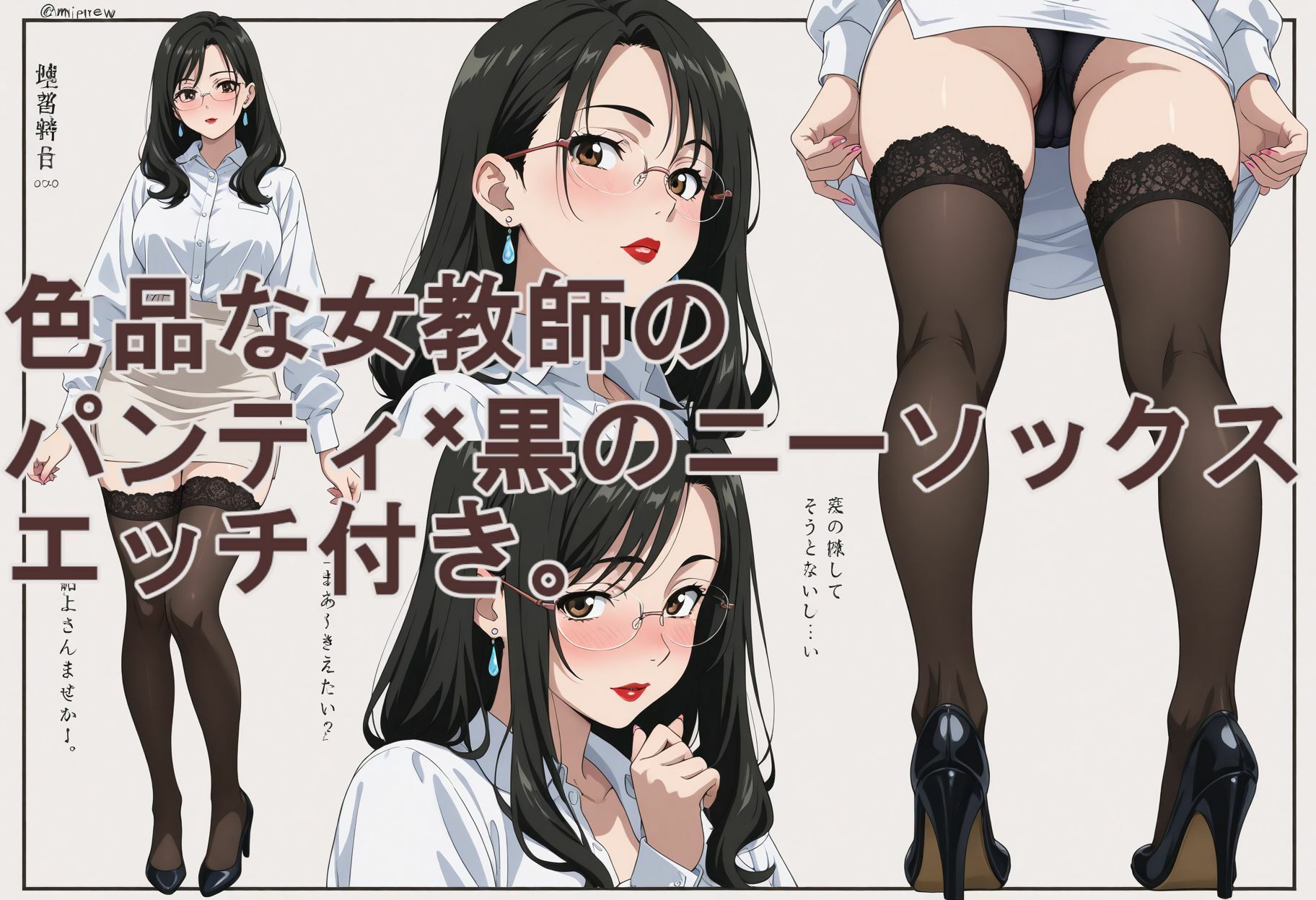 色白女教師のパンティ×ニーソックス。エッチ付き。 画像3