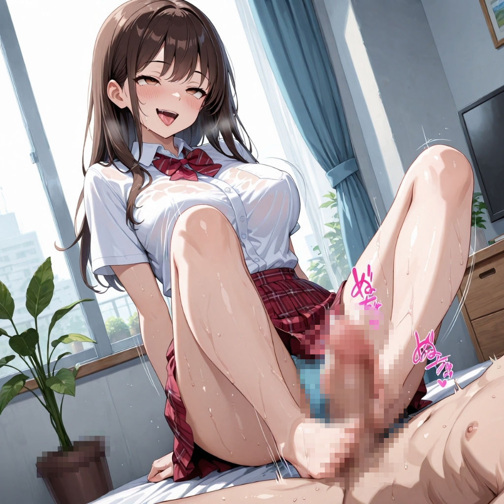 淫らな女子校生即生中出しセックス 画像1