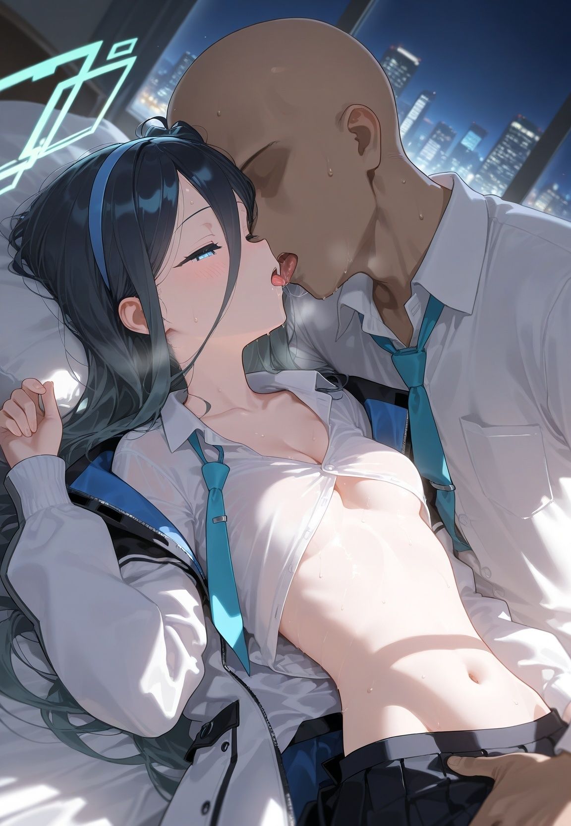 声かけられてお茶しただけなのに・・・簡単にお持ち帰りされて種付け調教されちゃう件www ブ〇ーアーカイブ 1