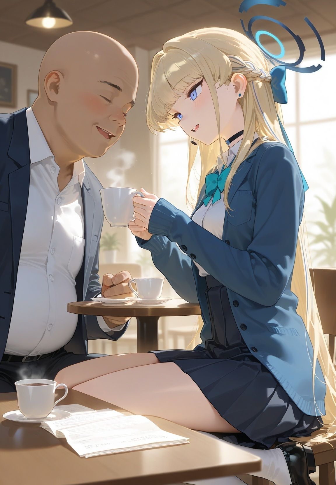 声かけられてお茶しただけなのに・・・簡単にお持ち帰りされて種付け調教されちゃう件www ブ〇ーアーカイブ 1