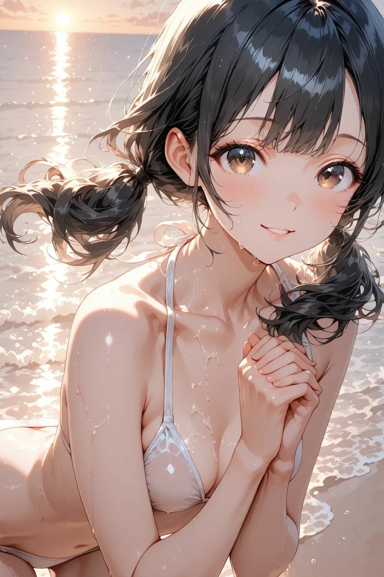 陽菜 collection - Sandy beach -【海辺ヌードイラスト集】 サンプル画像 5