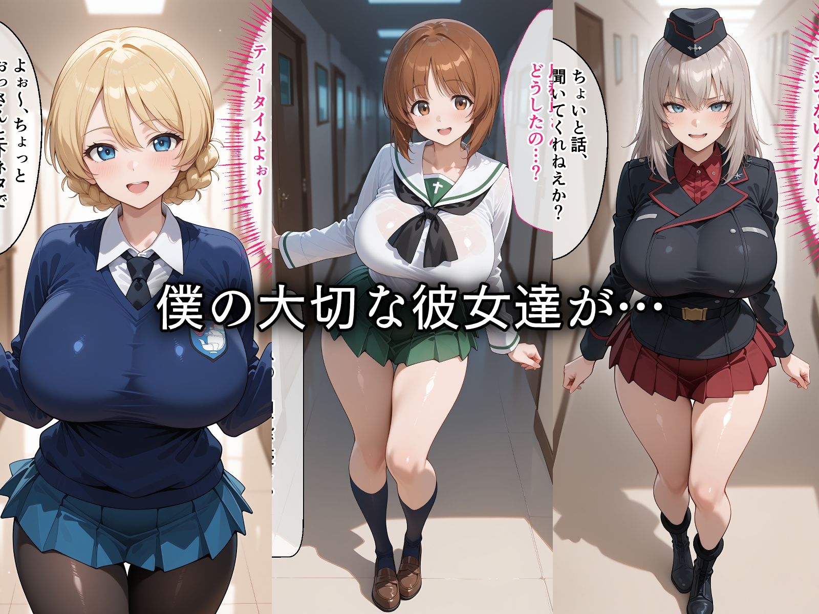 寝取られた巨乳美少女たち〜催〇アプリで種付け完了 画像1