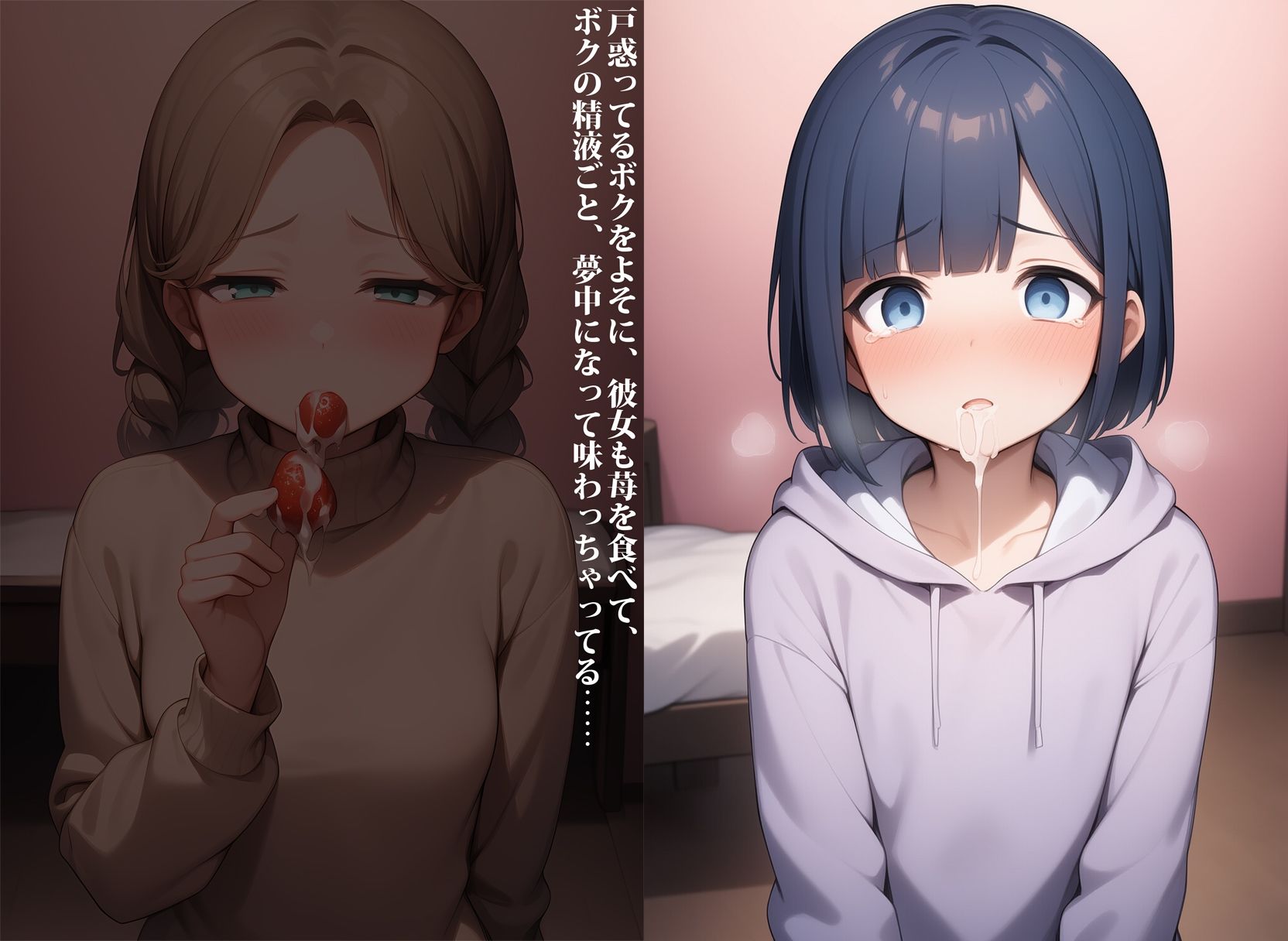 サンプル-フタナリの恋人に迫られて精液もオシッコも漏らしちゃう男の娘 - サンプル画像