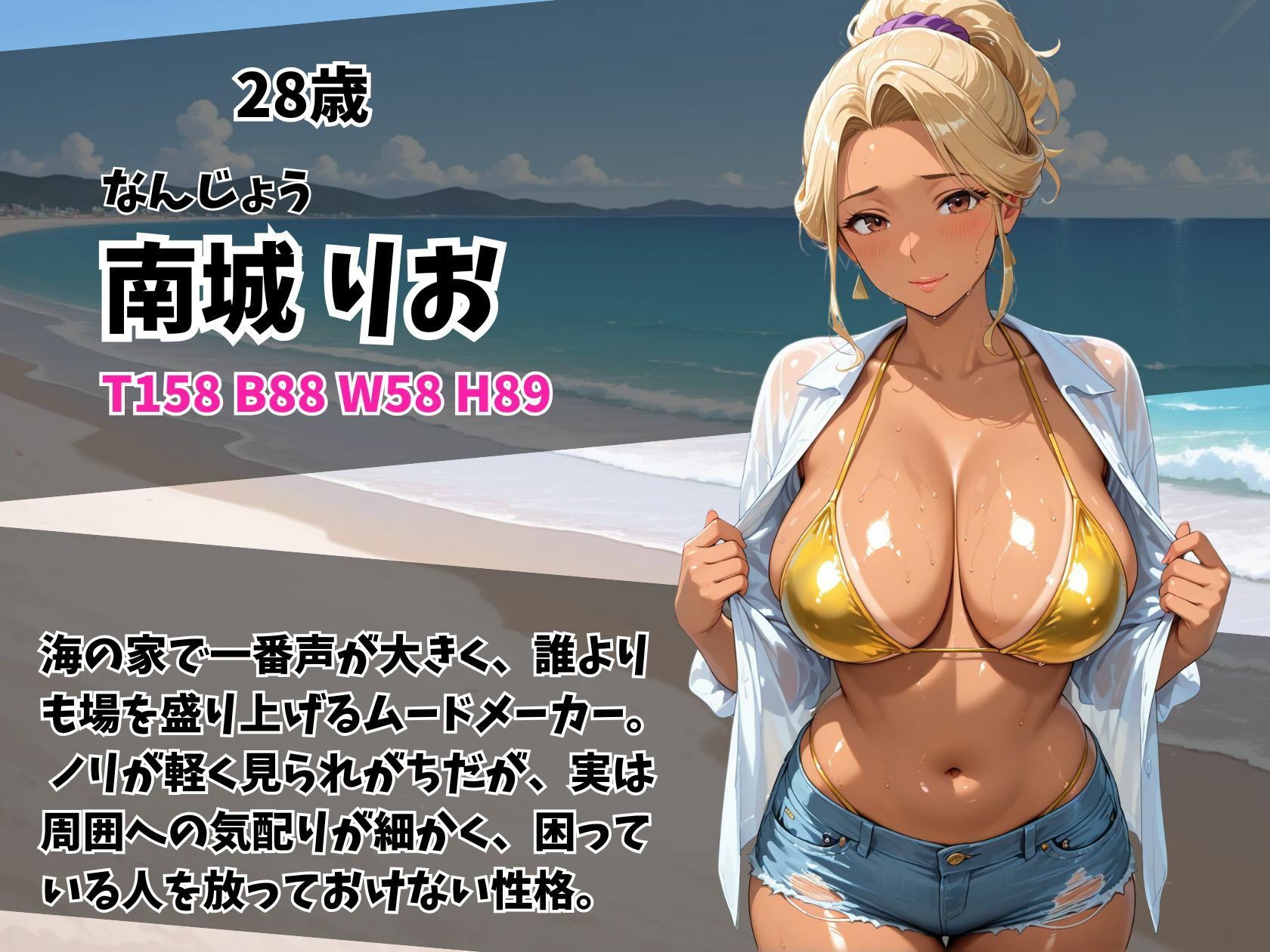 【無料エロ漫画】d_745925 ケツ穴ミセス黒ギャル人妻ビーチ(お尻の楽園)