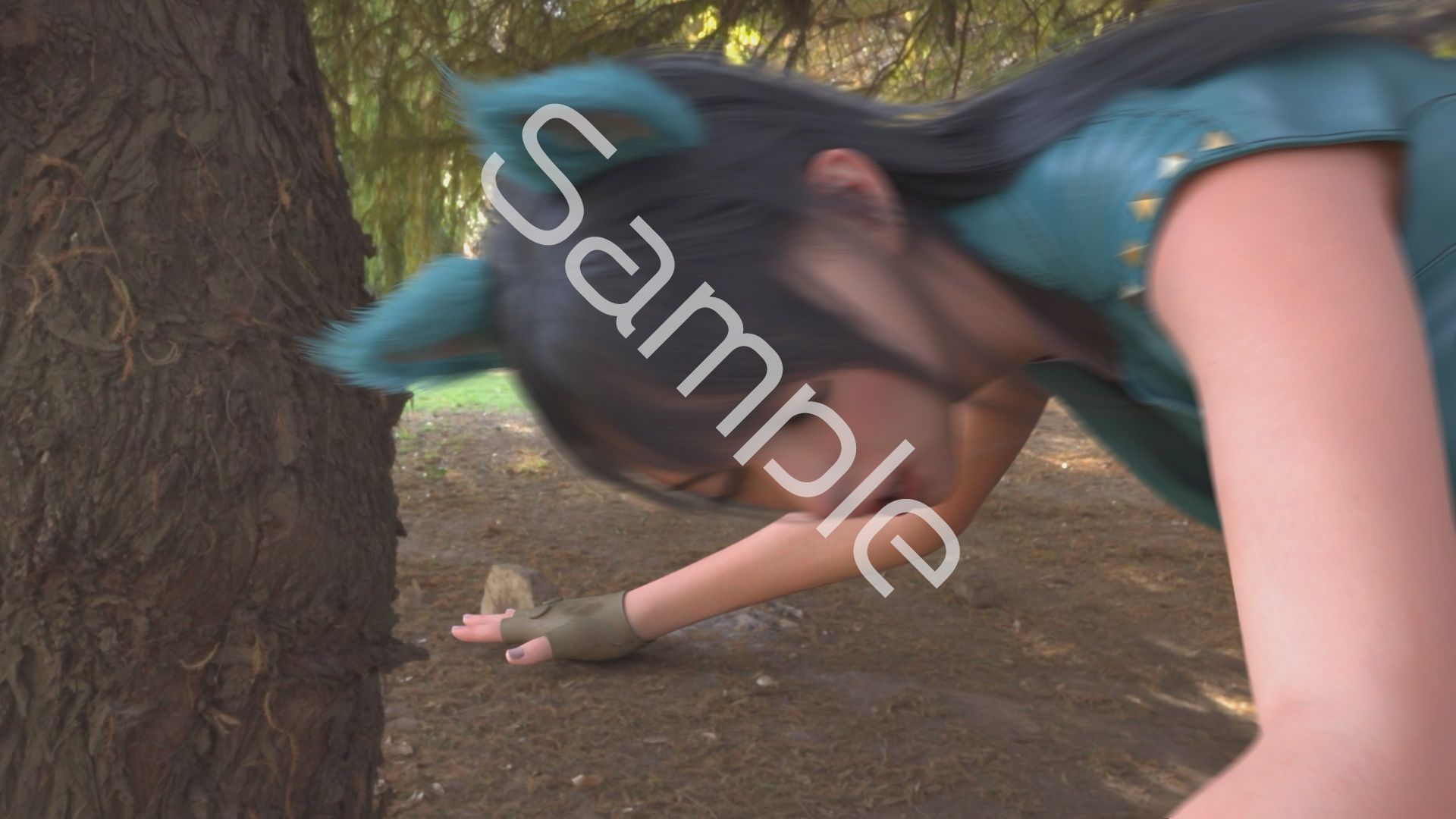 【△100】沙耶が主人公のMMORPG『編隊コレクション:Re』ゲーム動画（Vol.02:ゾンビの集団によるレ○プ被害に遭ってしまう:バック） 画像1