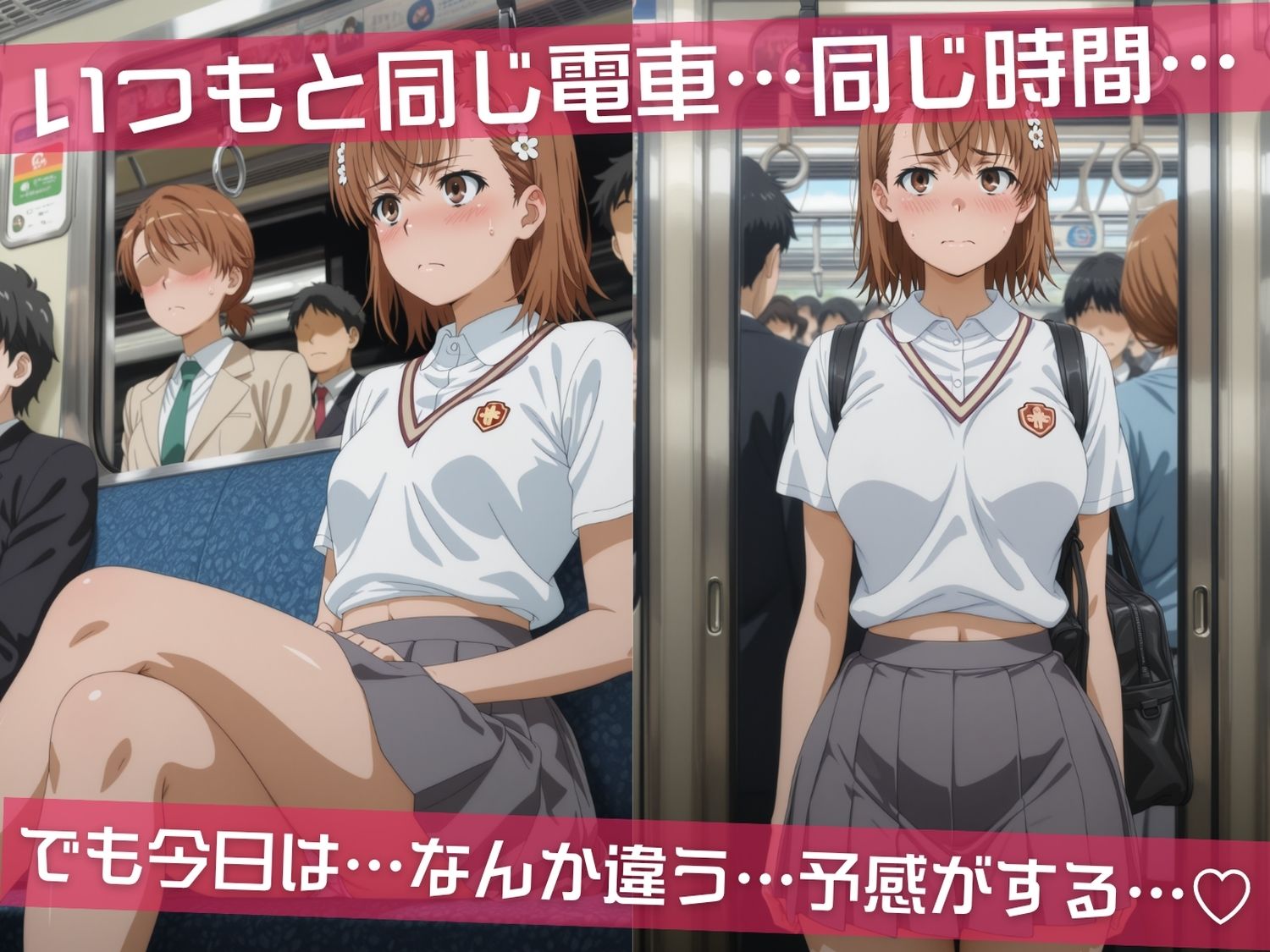 満員電車痴●地獄 と●る科学の超電磁砲〜 電車編 〜 互いの体を求め合う禁断のラッシュへ。_0