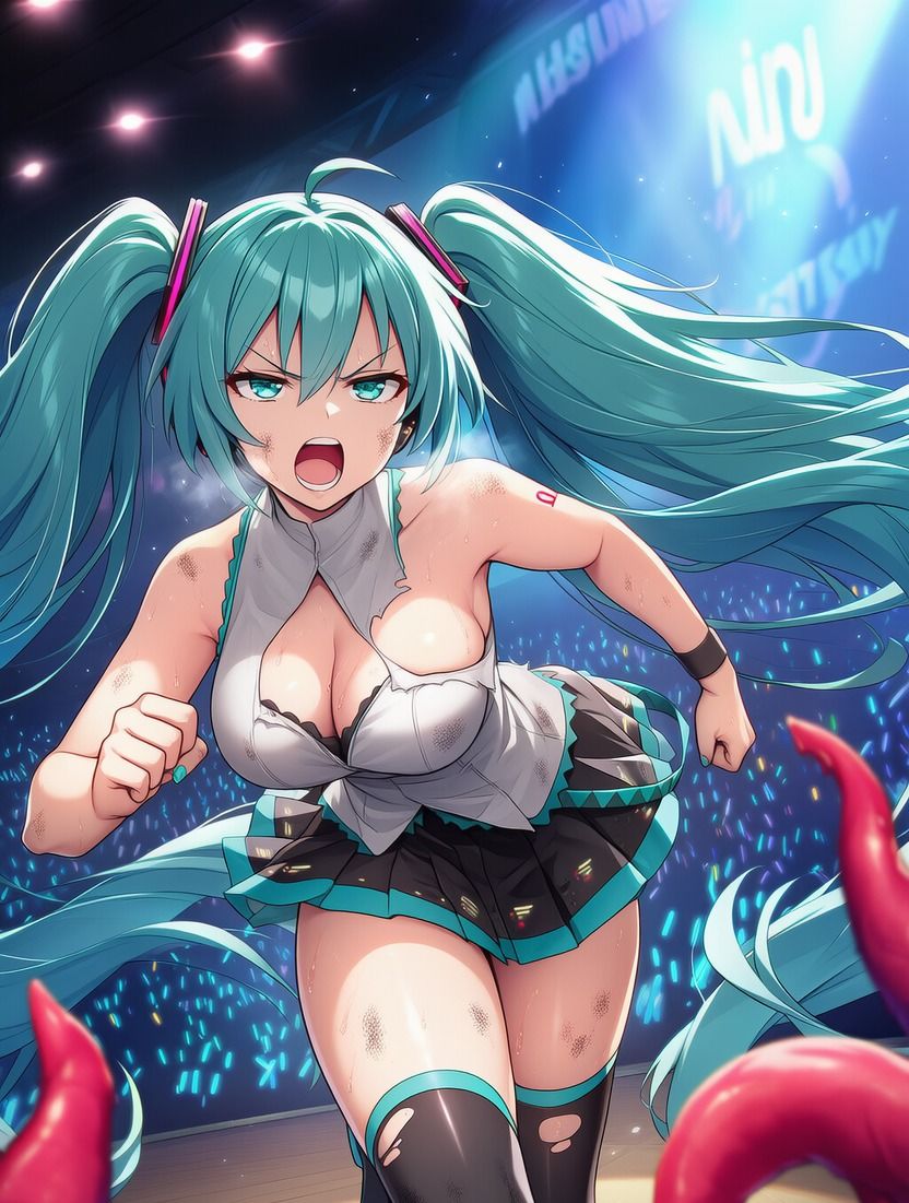 初●ミク vs ぬるぬる触手 画像3