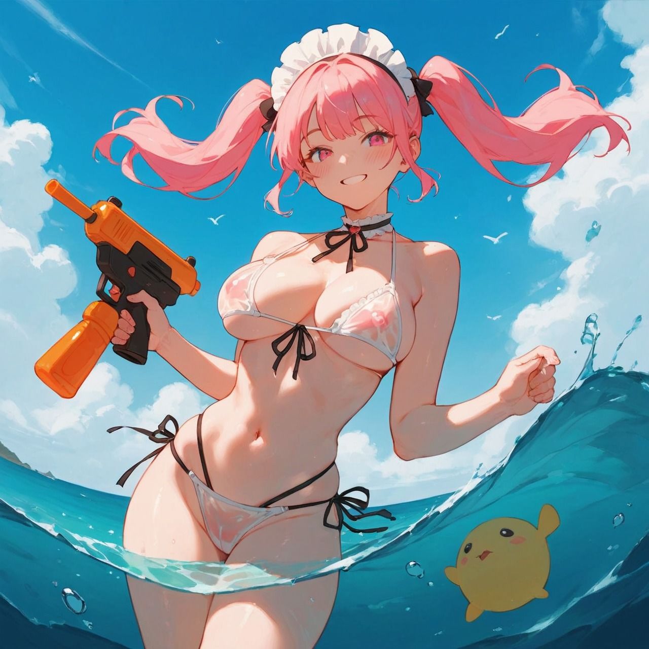 メイドさんと海でいちゃラブ(はーと) 画像8