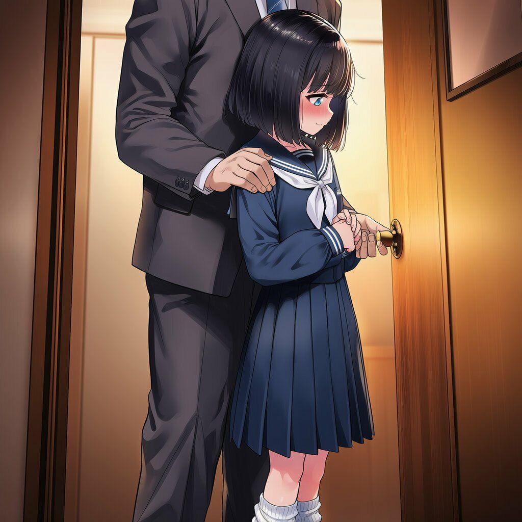 お持ち帰り黒髪美少女と甘々いちゃラブ！セーラー服・旧スク水・全裸で溶け合うCG集 サンプル画像 2