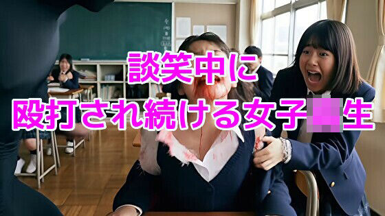 談笑中に殴打され続けて喘ぐ女子校生 画像1