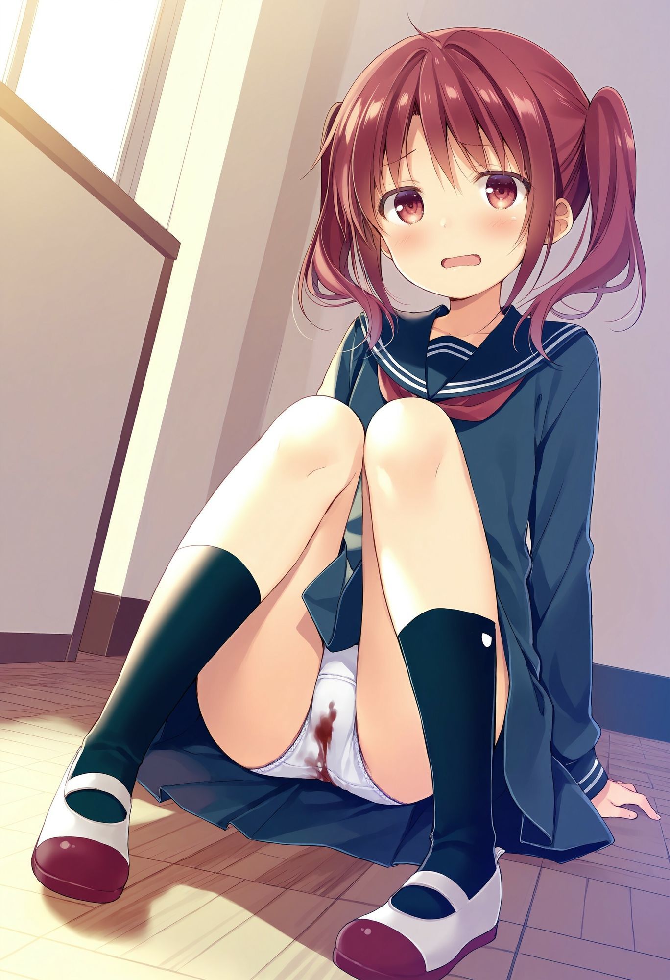 可愛い同級生の汚パンツ  生理編 画像1