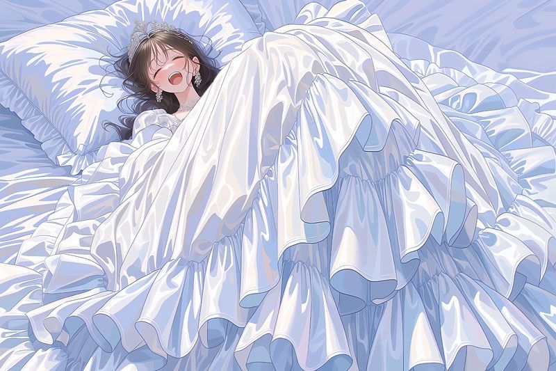 【ドレス美少女50】ツルツルドレスに包まれて恍惚に沈む 画像3