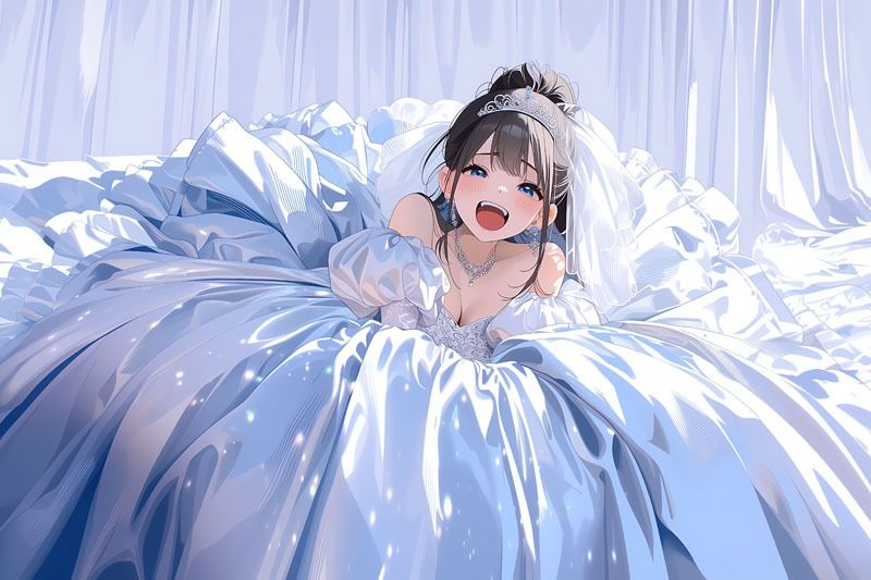 【ドレス美少女50】ツルツルドレスに包まれて恍惚に沈む 画像5