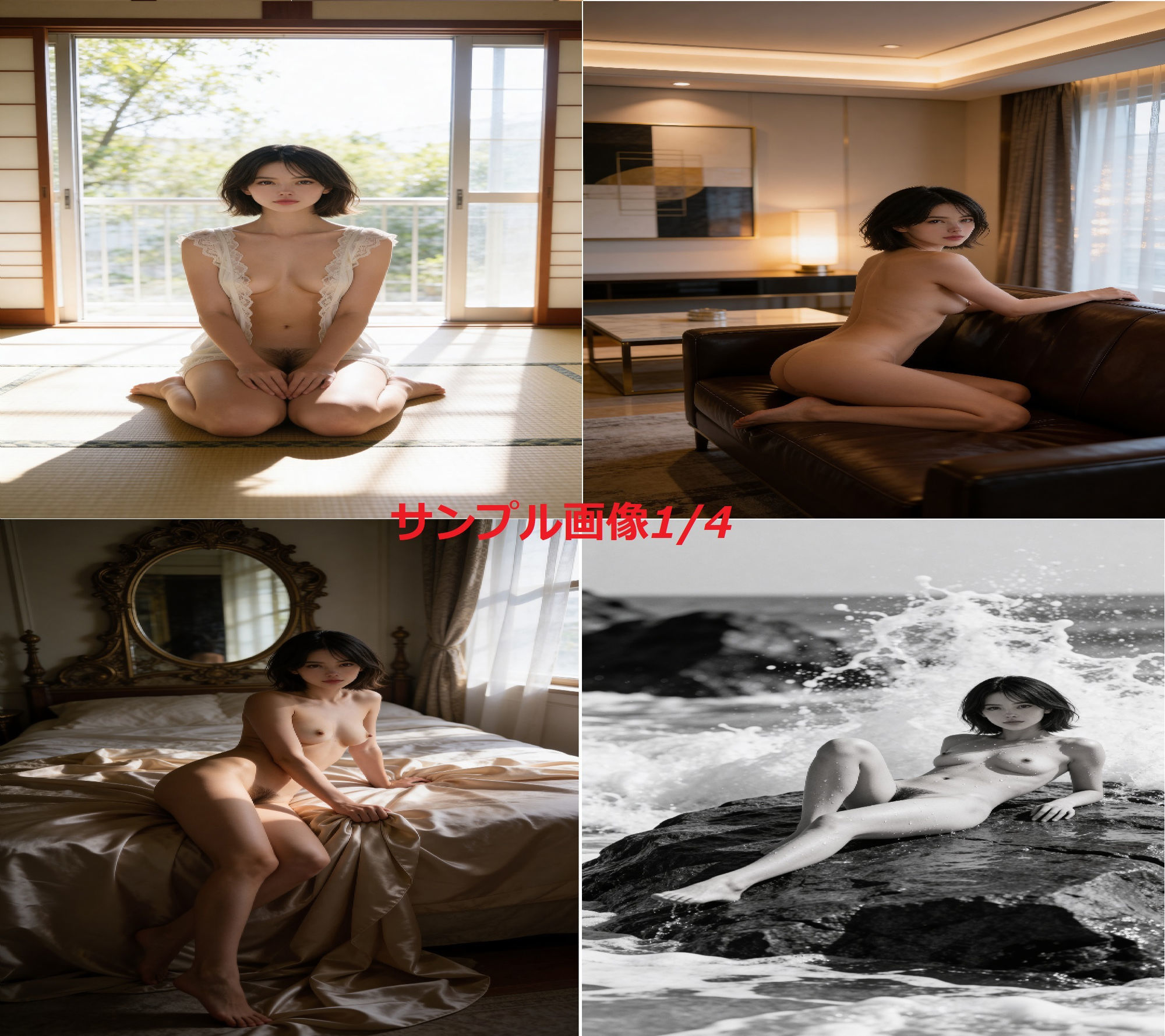 仮想の女神が脱いだら… AI実写風ヌード102枚 画像1