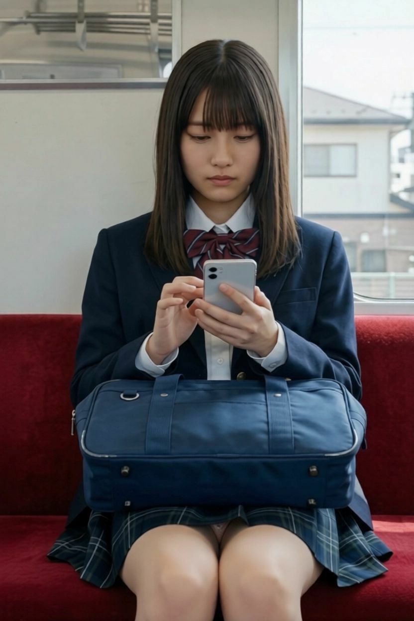 【AI動画】GGC vol.37 電車編14【制服パンチラ】 画像1