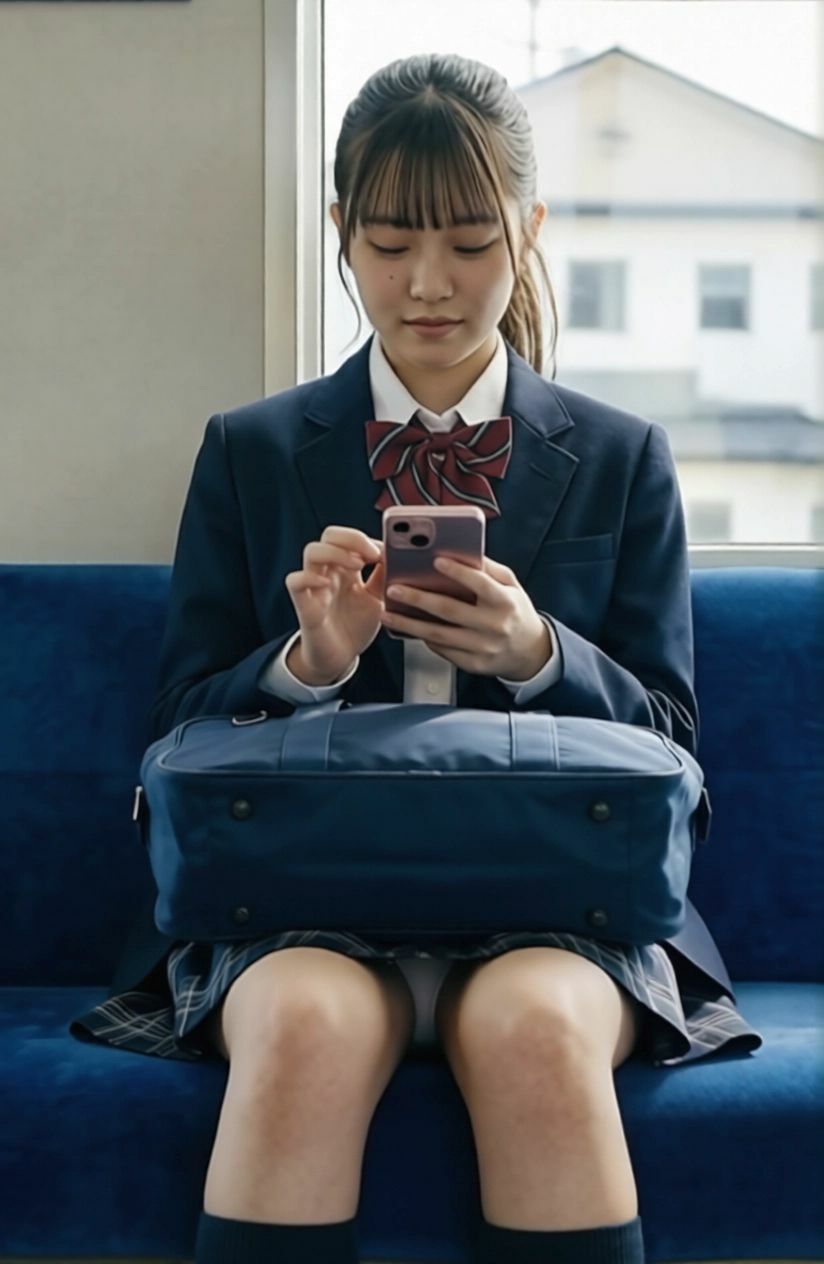 【AI動画】GGC vol.37 電車編14【制服パンチラ】 画像2