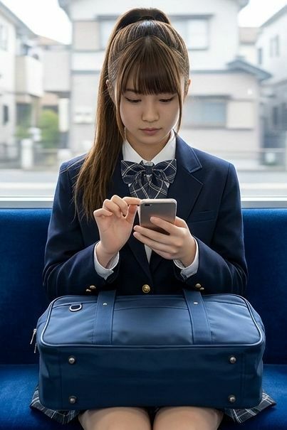 【AI動画】GGC vol.37 電車編14【制服パンチラ】 画像4