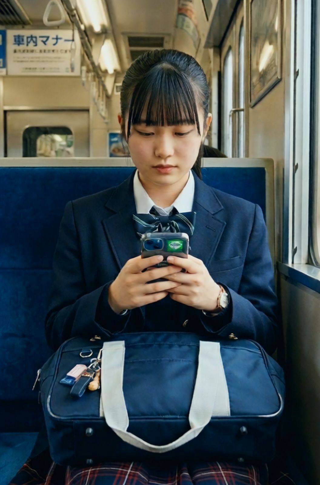 【AI動画】GGC vol.37 電車編14【制服パンチラ】 画像5