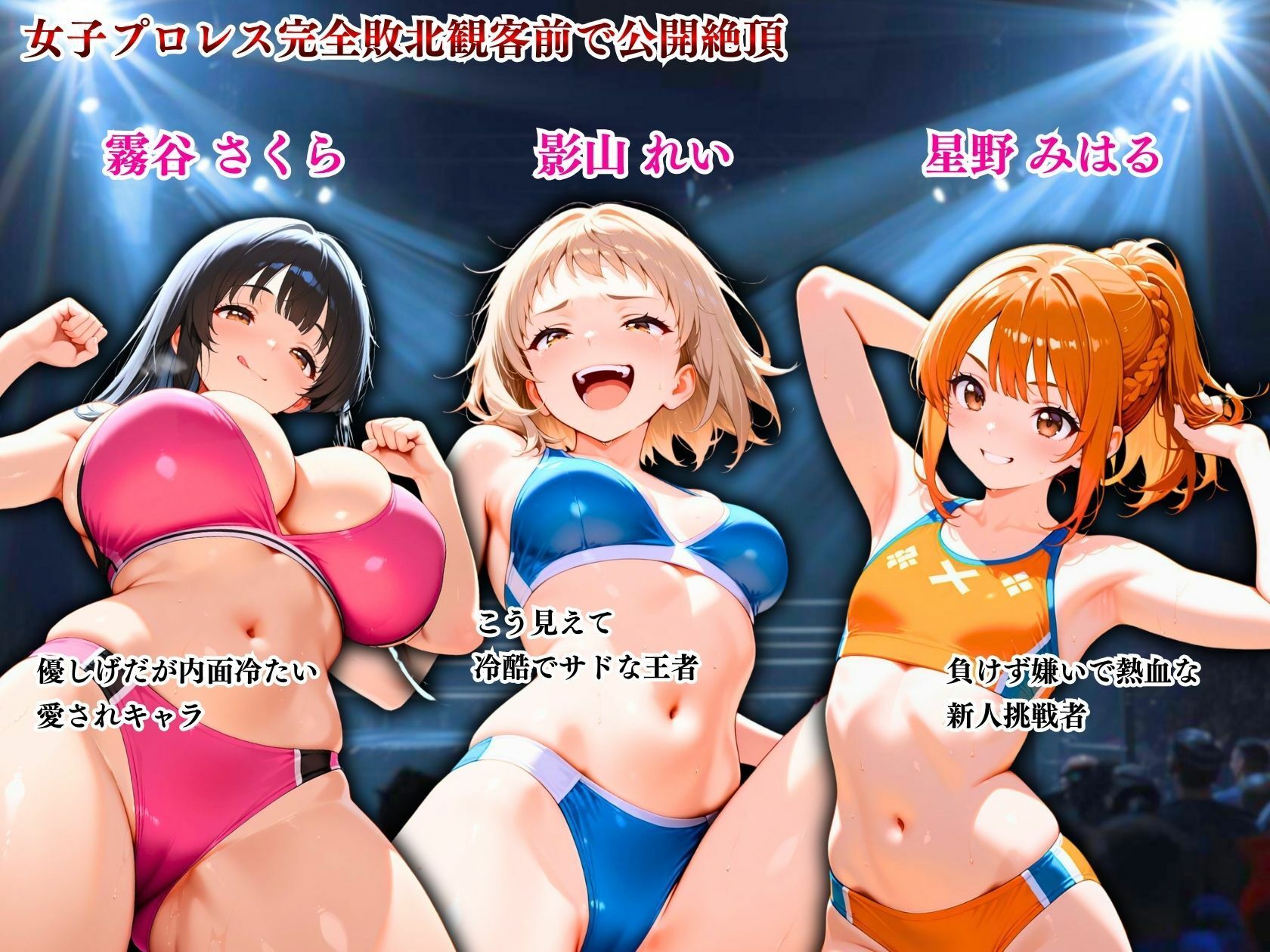 女子プロレス完全敗北観客前で公開絶頂「見ちゃダメ～（はーと）」2