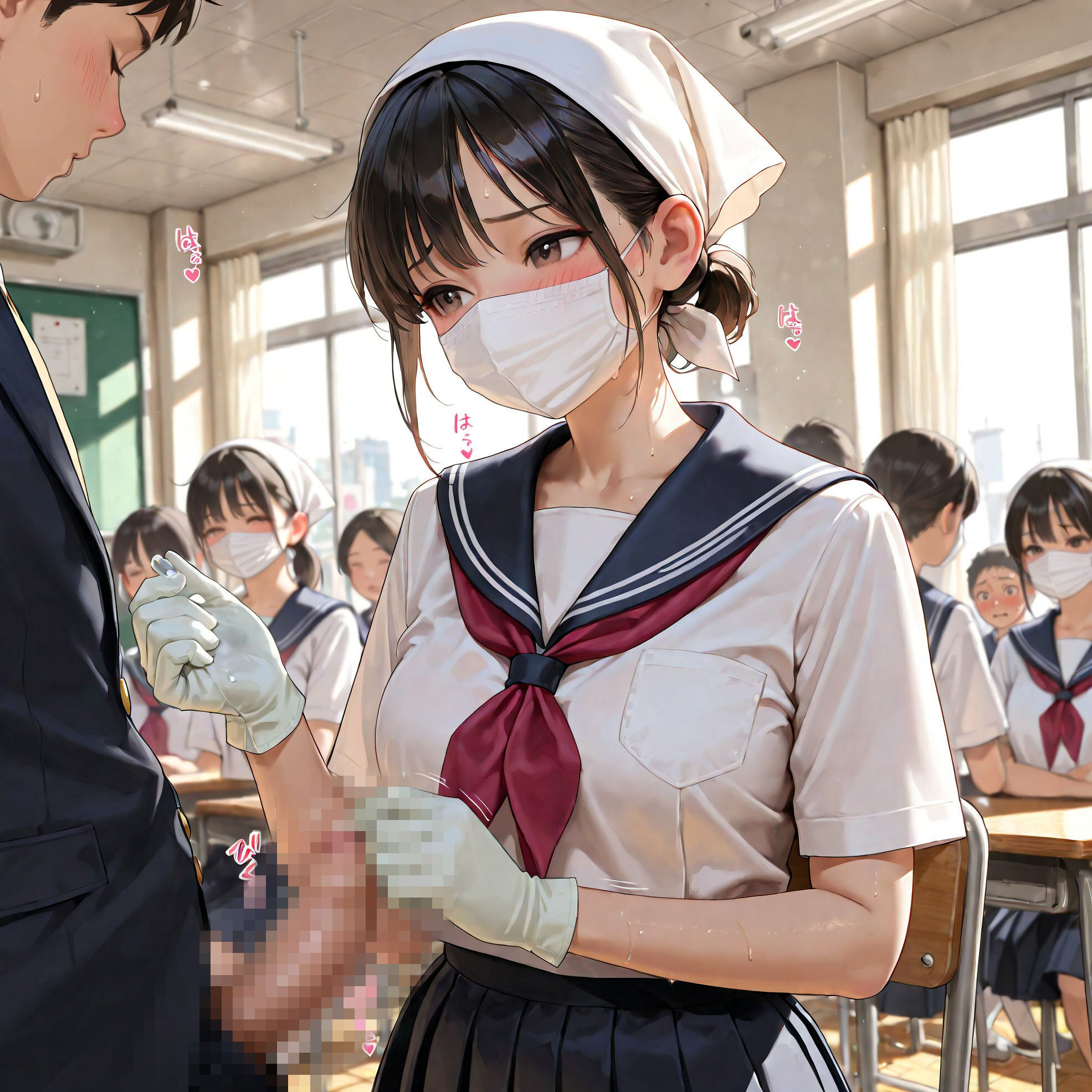 【500枚】お〇んぽ清掃係になったJKたち 画像1