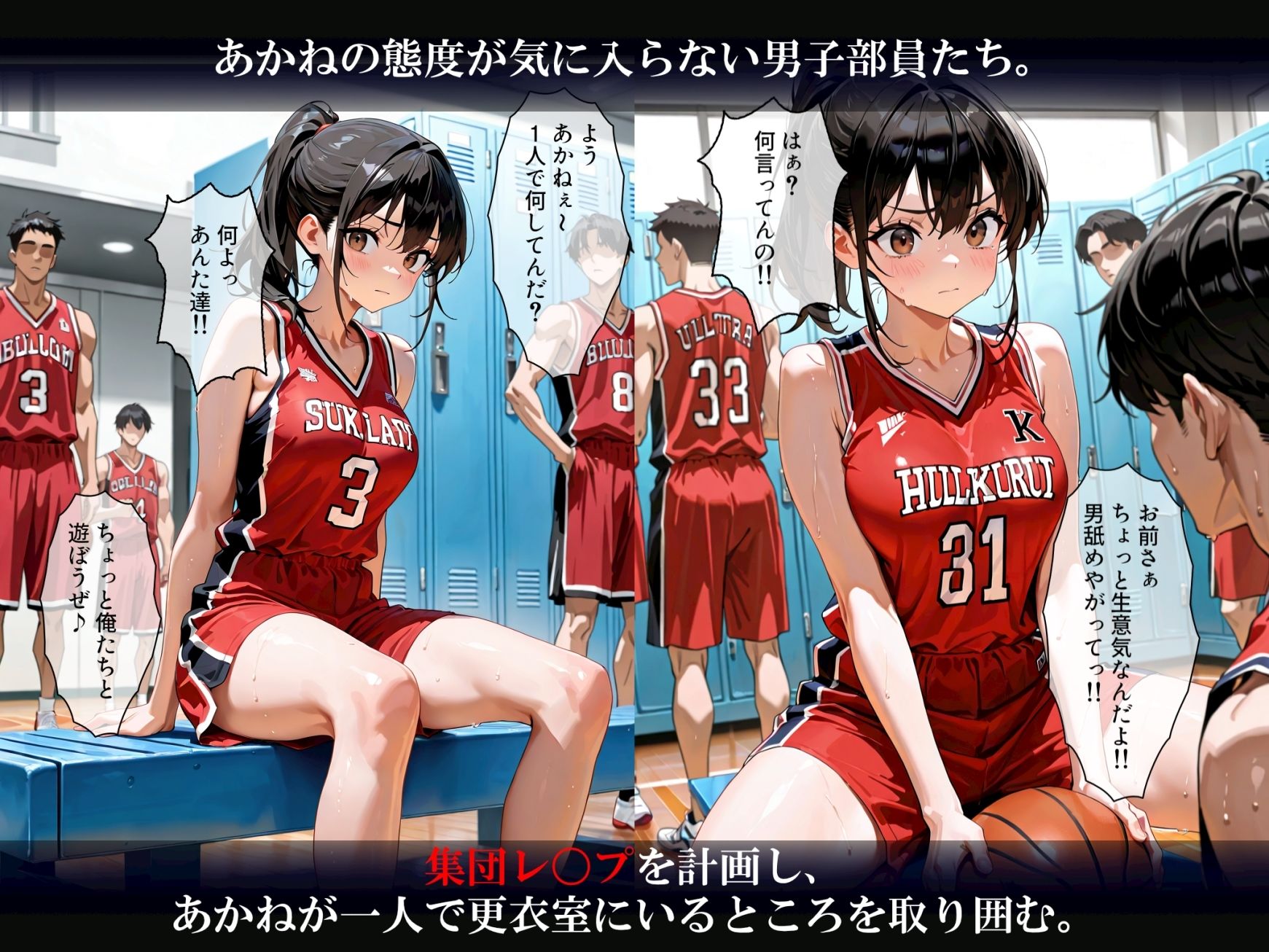 【セリフ付き】生意気女バスエース  プライド崩壊メス堕ち サンプル2