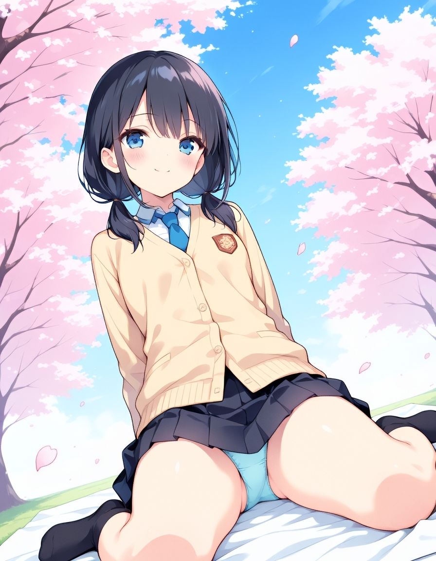 『黒髪ちゃんの、えっちな春日記。』vol.2-桜の下で、恥じらいご奉仕。-【貧乳・ちっぱい】1
