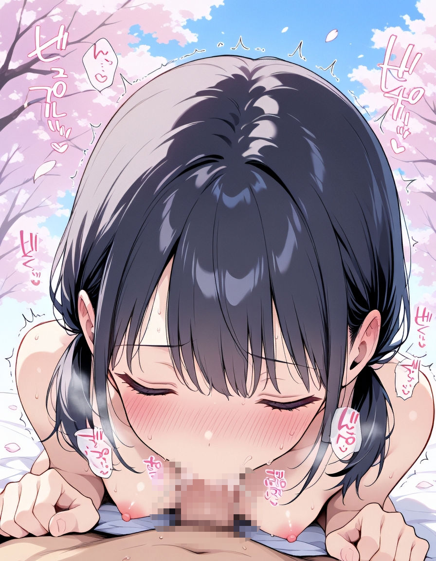 『黒髪ちゃんの、えっちな春日記。』vol.2-桜の下で、恥じらいご奉仕。-【貧乳・ちっぱい】9