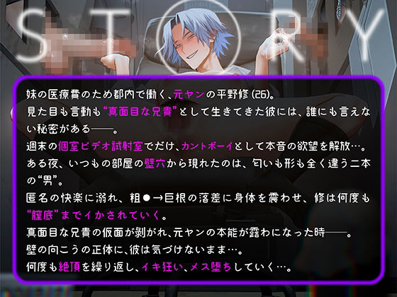 穴付個室 元ヤンカントボーイ ビデオ試射室へ【フルボイス動画版】 画像1