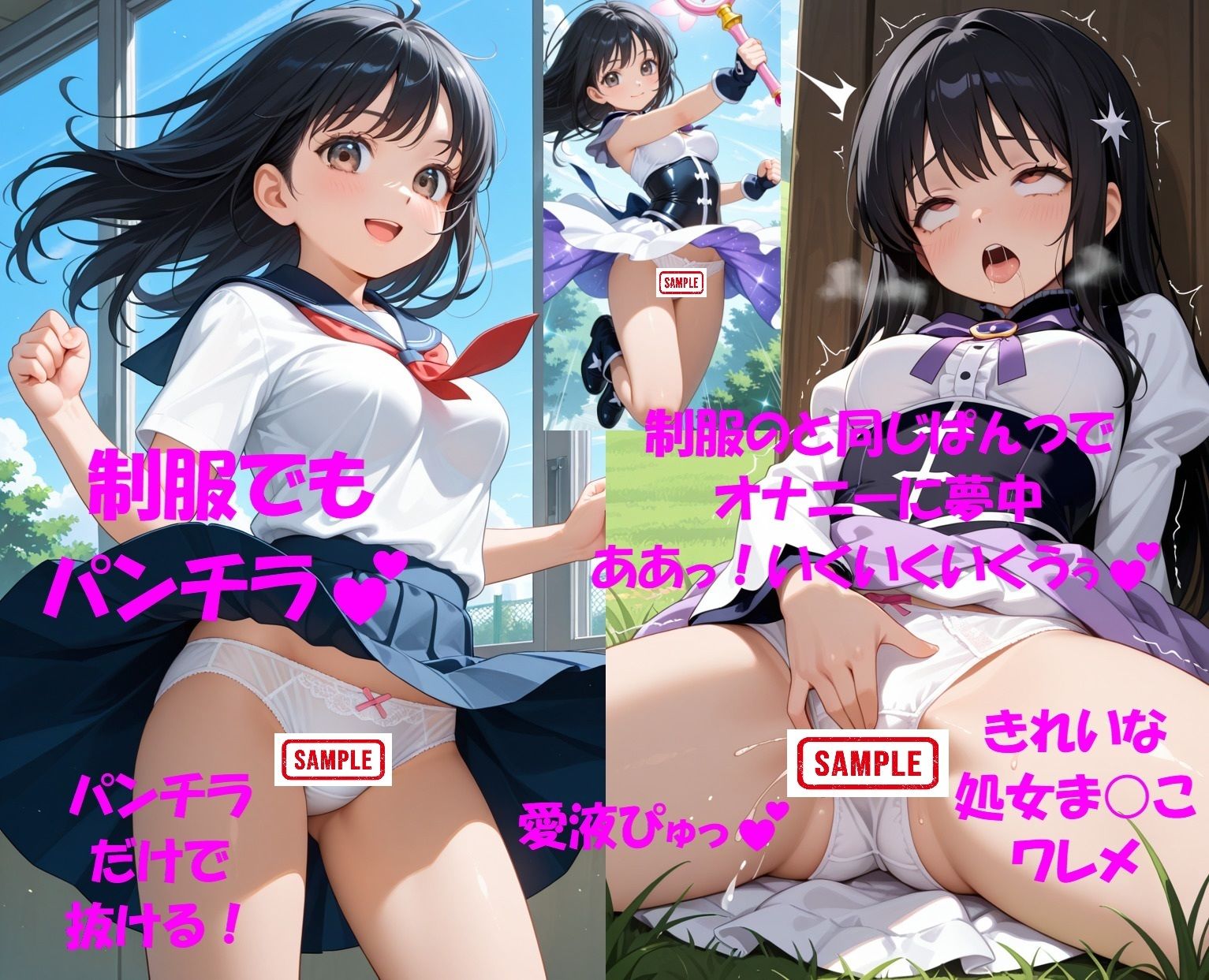 パンチラJKが魔法少女に変身★オナニーでイクぅ!3―黒髪JK、オナニーに夢中― 画像10