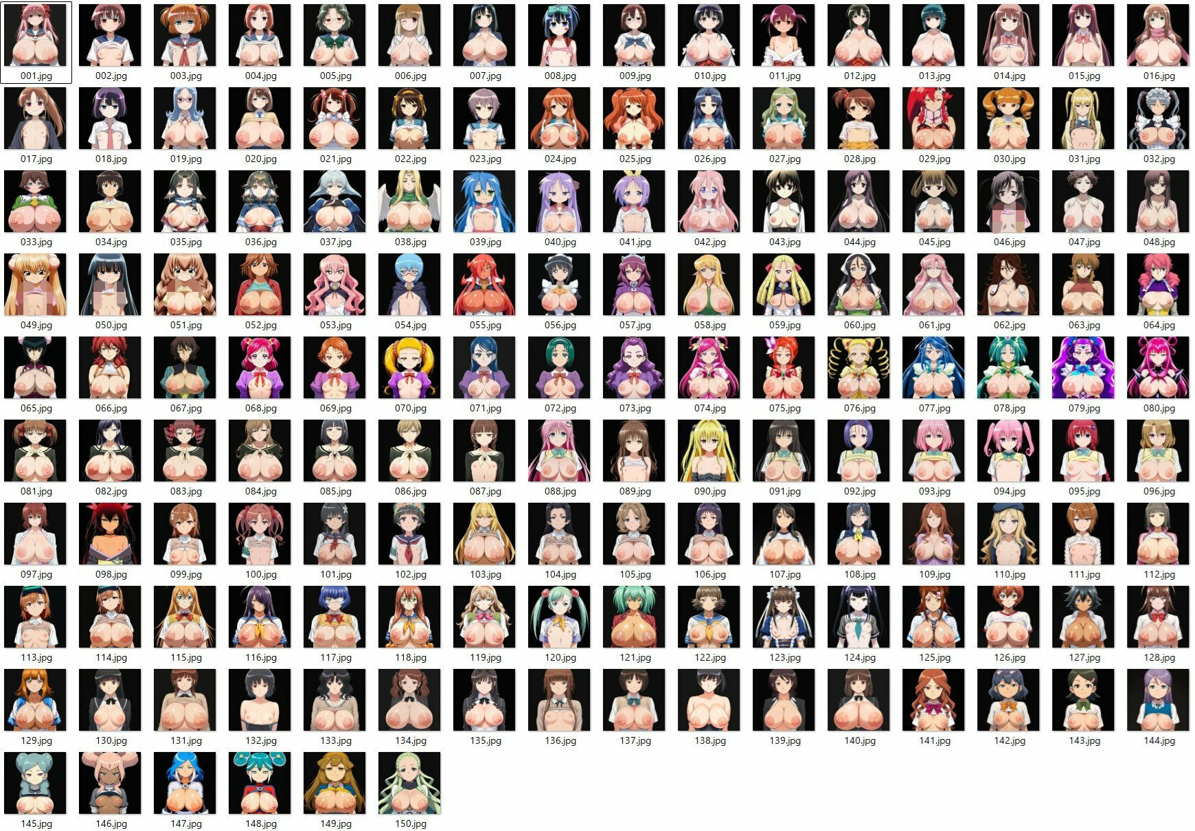 キャラ色々おっぱい見抜き 画像1