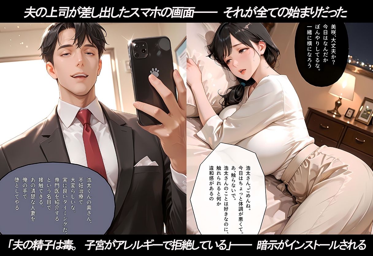 不妊治療と騙されて上司に中出しされ続けた妻 画像2