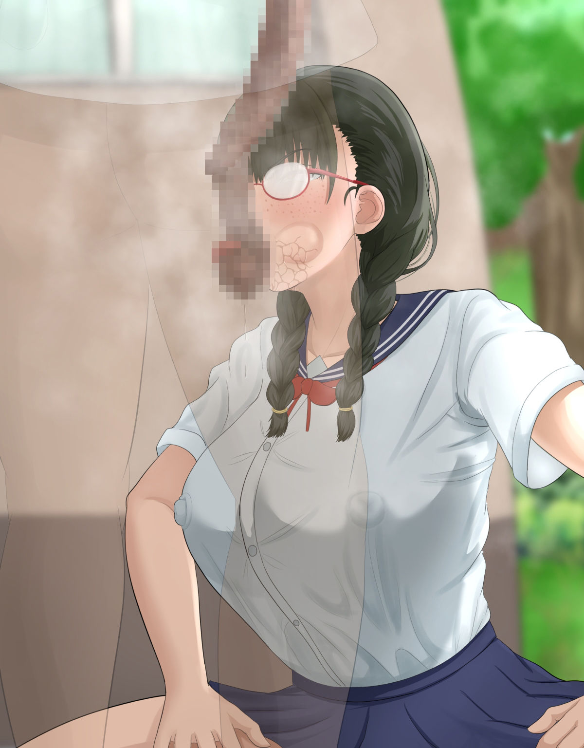 俺でもいけると思ってたクラスで下から六番目くらいの地味な爆乳陰キャオタク女子を同級生のデカチンで寝取られる話 画像2