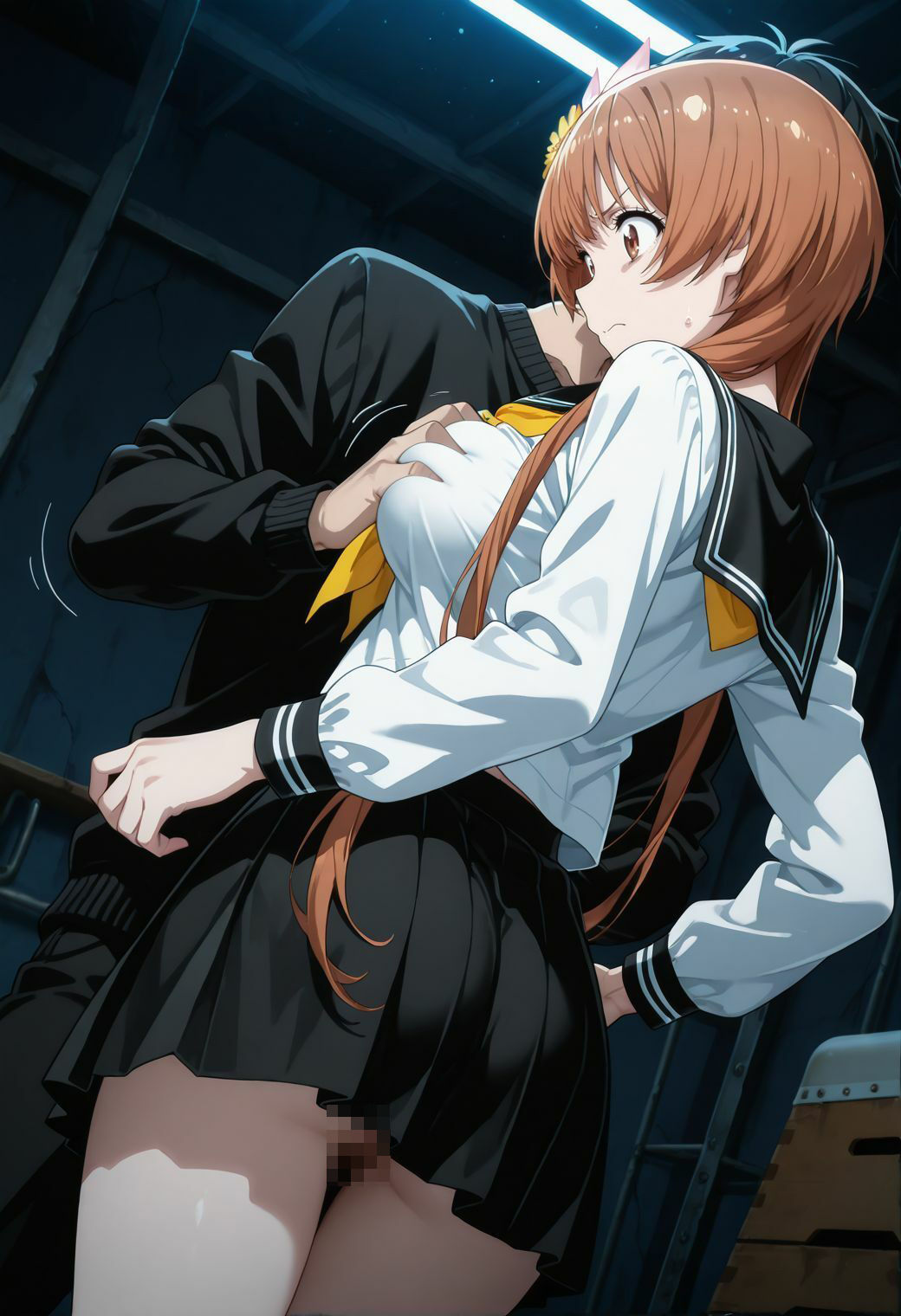 配信バレ動画で脅されたお嬢様、放課後の体育館倉庫で生撮りセックス配信 画像2