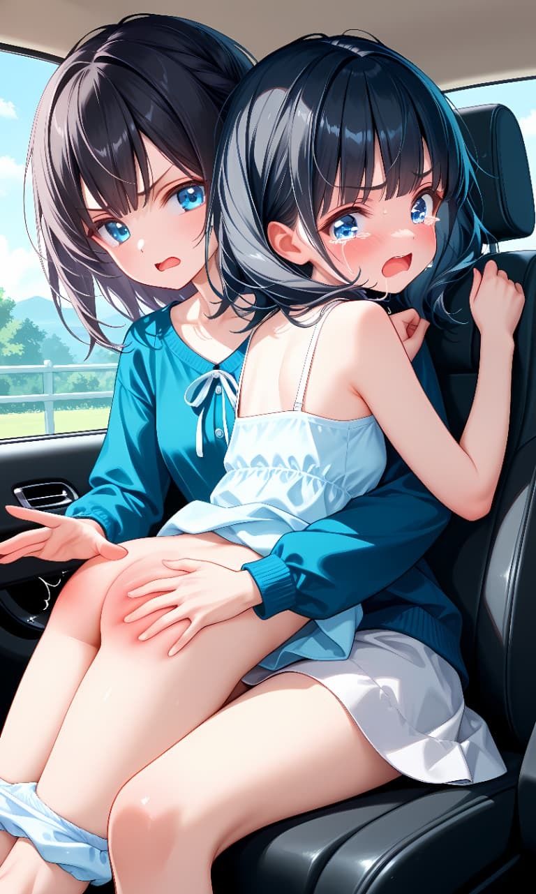 姉/妹（オリジナルキャラクター）お尻叩きイラスト集 画像5