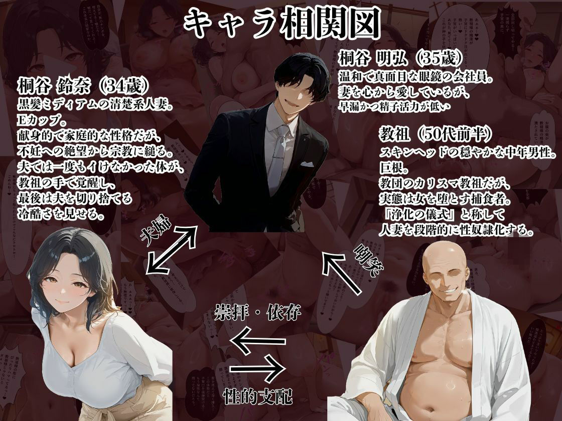 【教祖に孕まされた人妻】不妊に悩む人妻が宗教に救いを求めた結果子宮の奥まで信者になり寝取られて家庭崩壊する話 サンプル1