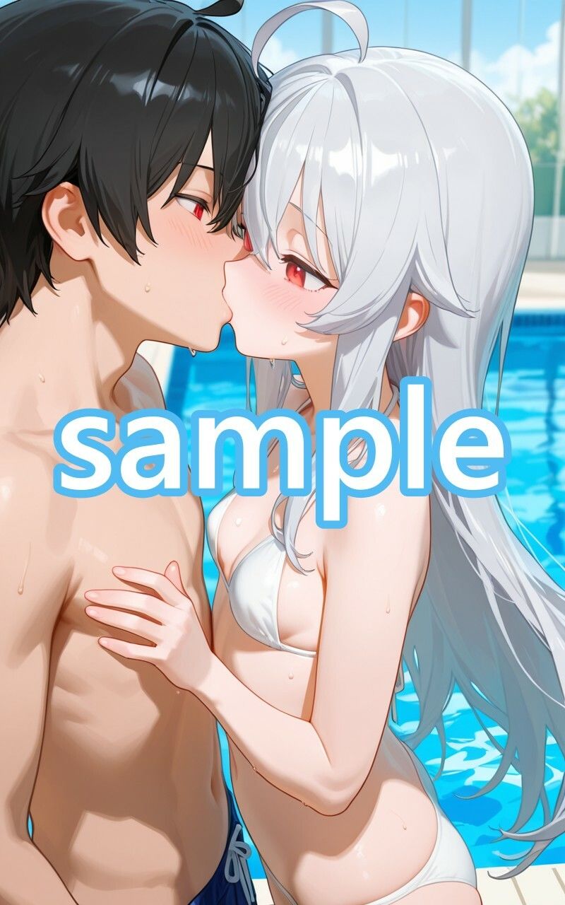 銀髪妹とプールでいちゃいちゃイラスト集 サンプル画像 2