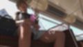 一ノ瀬廻里・私服登校日の通学途中のバス内でスカート内盗撮の被害に遭う:居眠り版PV05（黒いレーシーなパンティ）