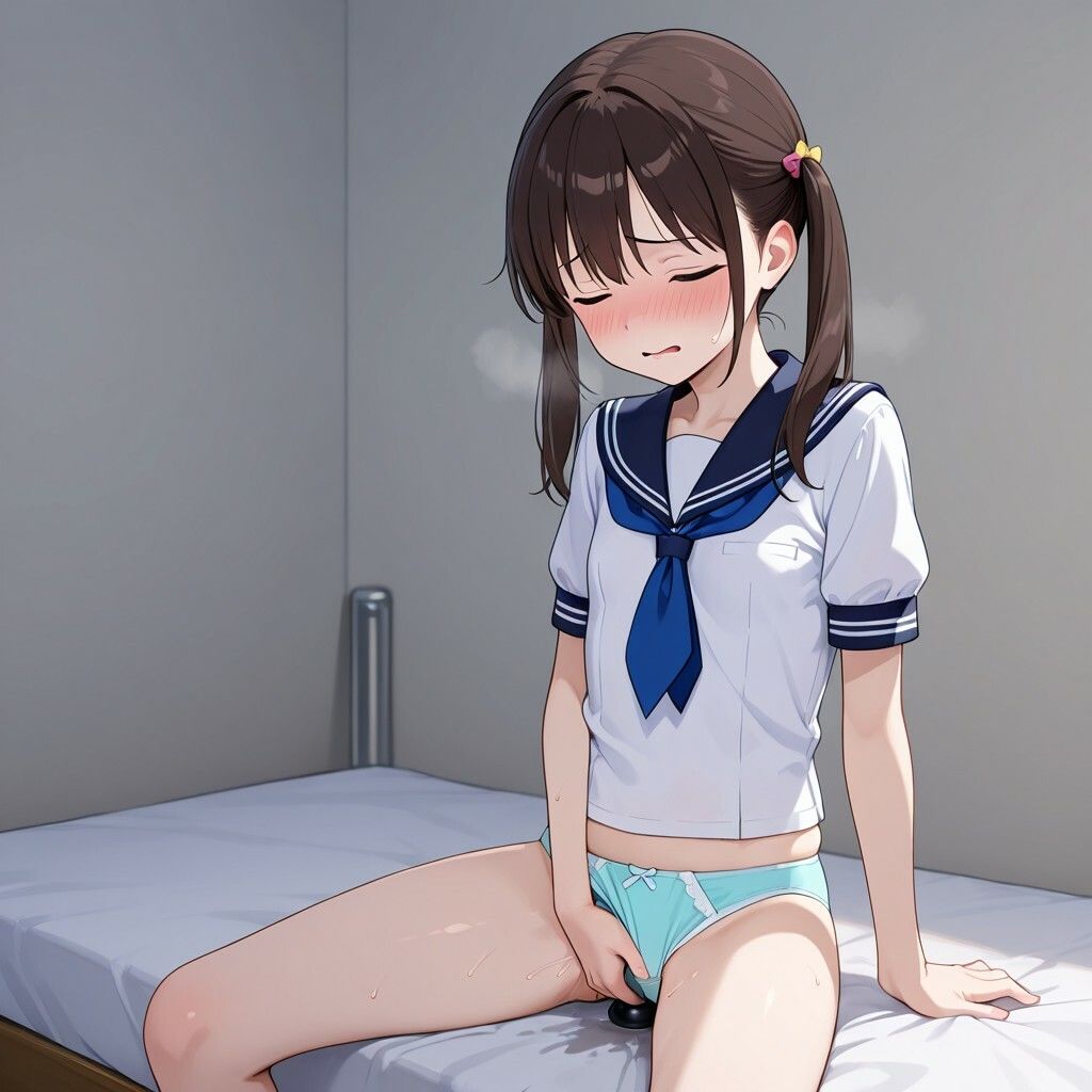 貧乳ツインテセーラー服オナニーコレクション サンプル画像 6