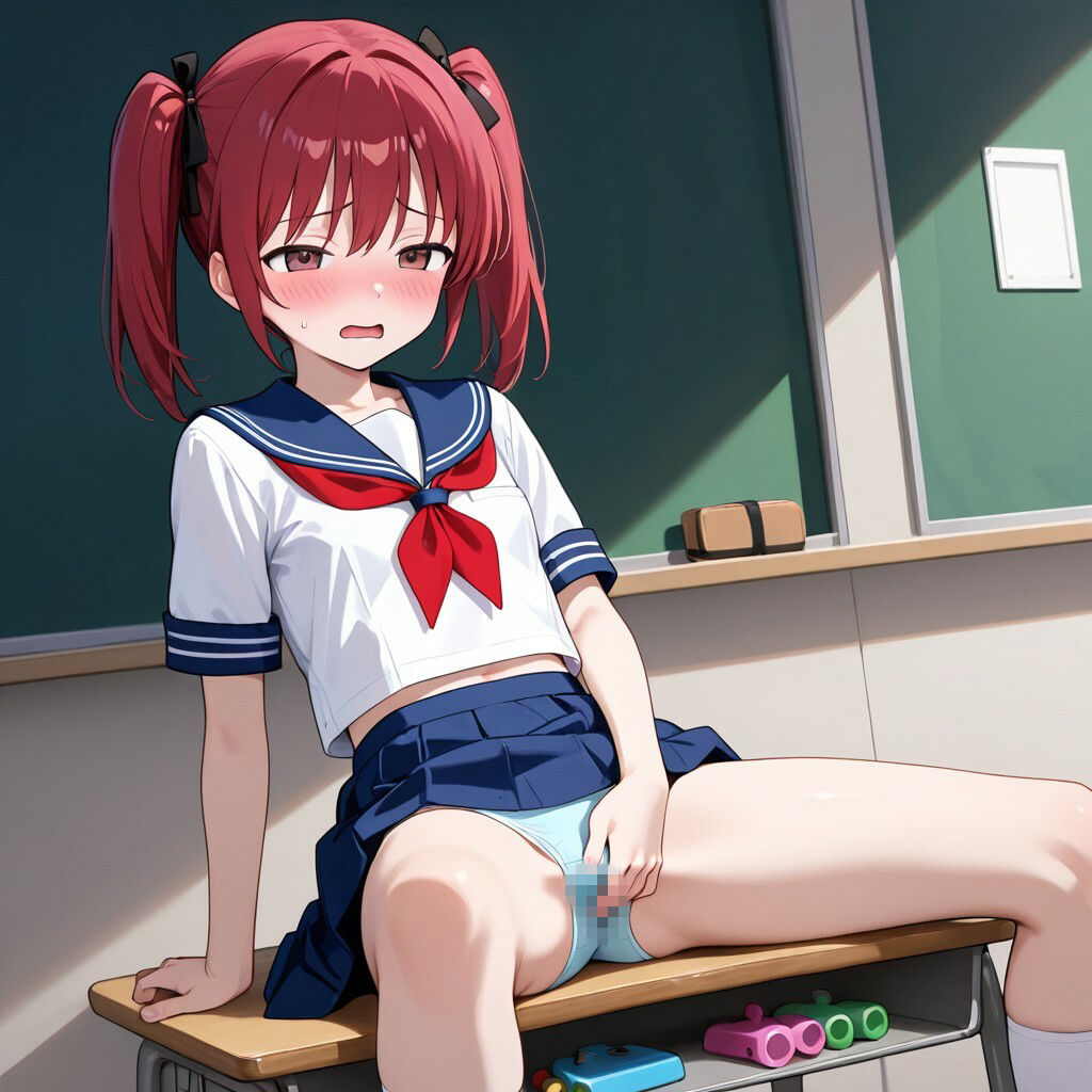 貧乳ツインテセーラー服オナニーコレクション サンプル画像 10