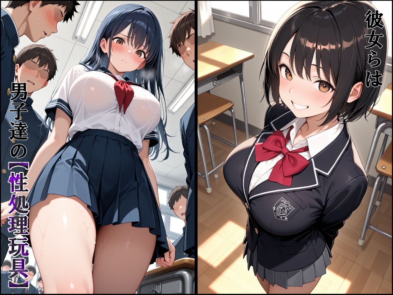 巨乳女子校生輪〇肉便器〜性処理玩具にされメス堕ちする女たち〜【494枚】 画像1