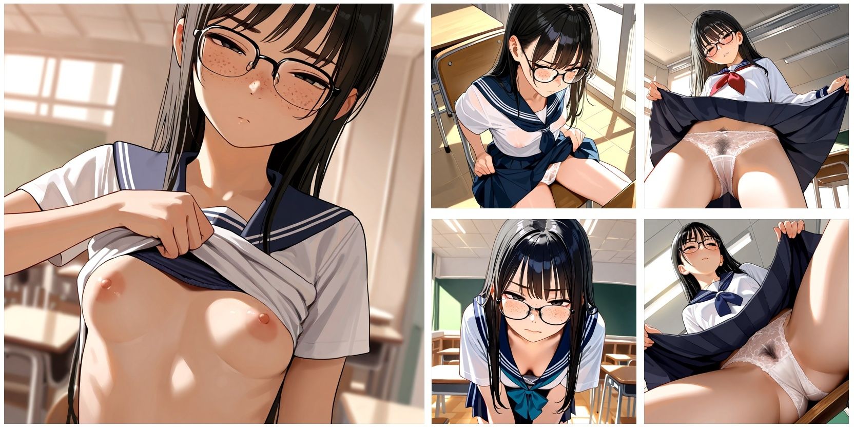 クールでドライな眼鏡っ子とエッチなフルコースを堪能するCG集 サンプル画像 3