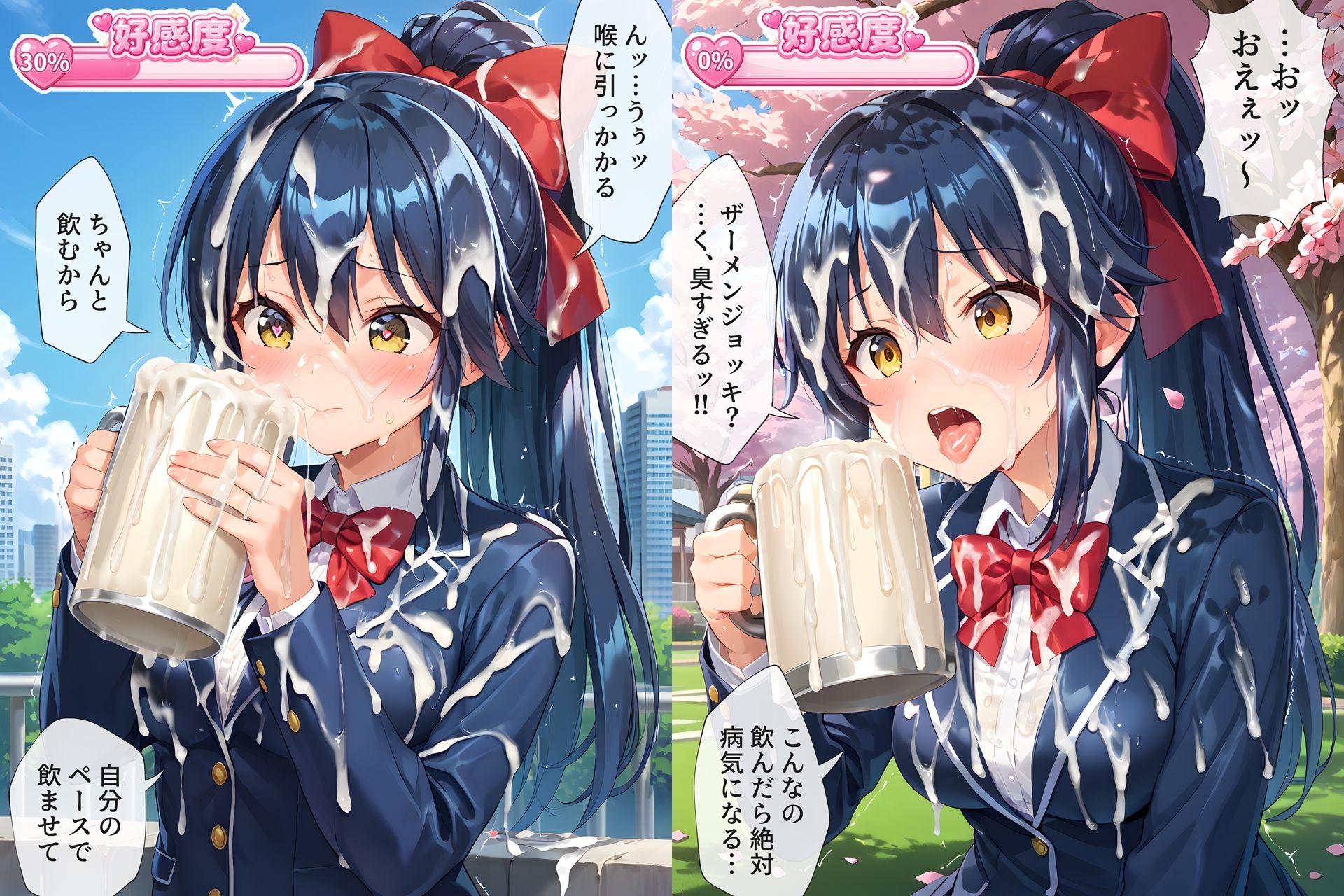 ザーメンジョッキのことが段々好きになっちゃう女の子たち 画像1