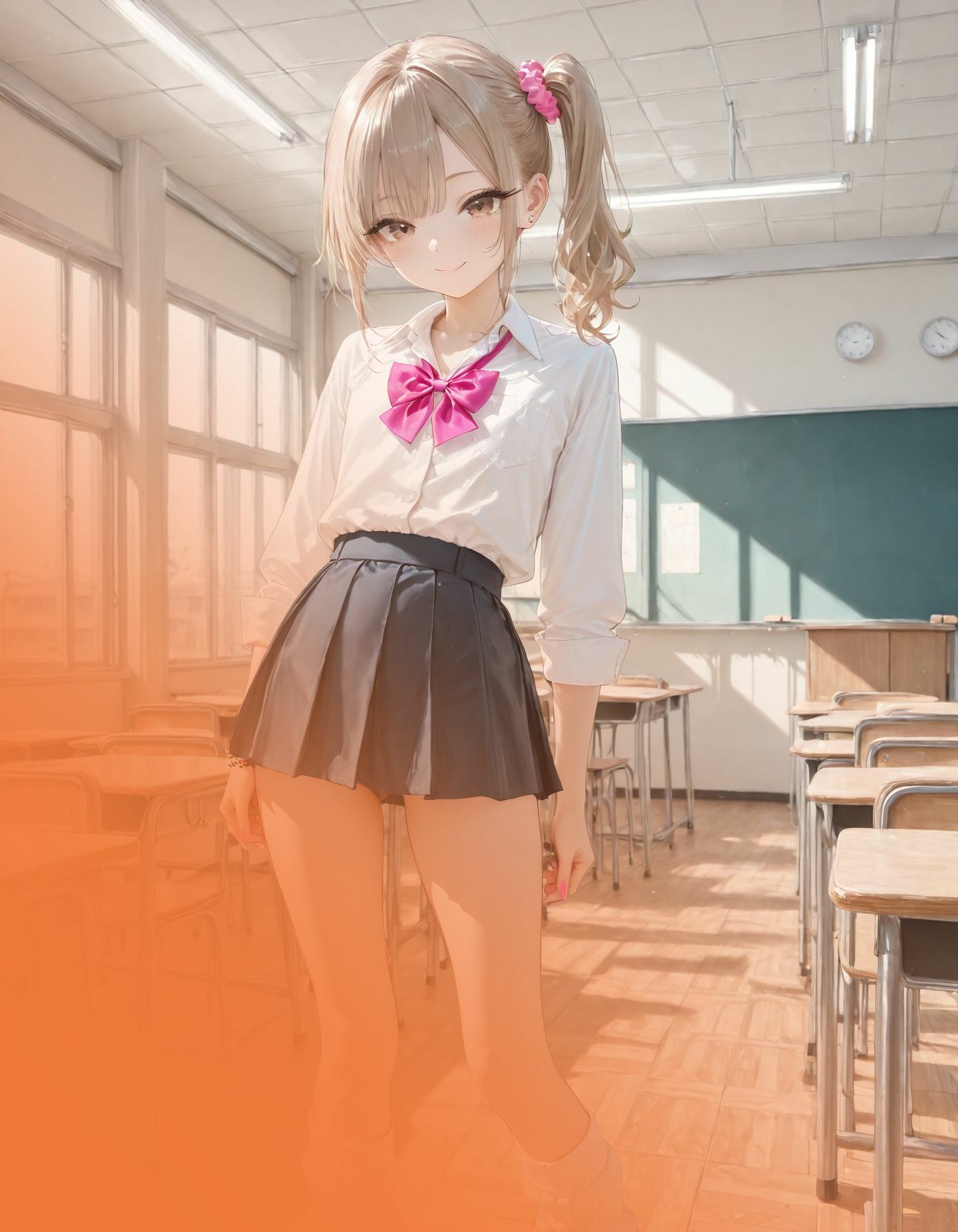 つるぺたちっぱい白ギャル女子校生 サンプル画像 3