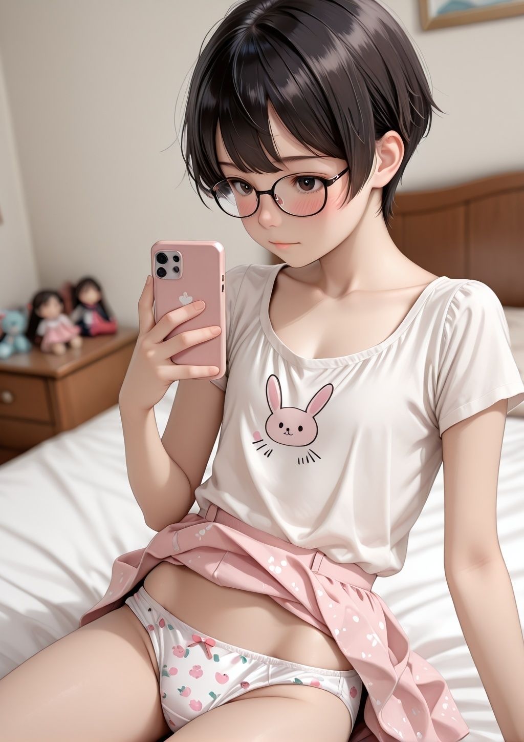 SNSでグルーミングした少女に自撮り送らせてみた サンプル画像 10