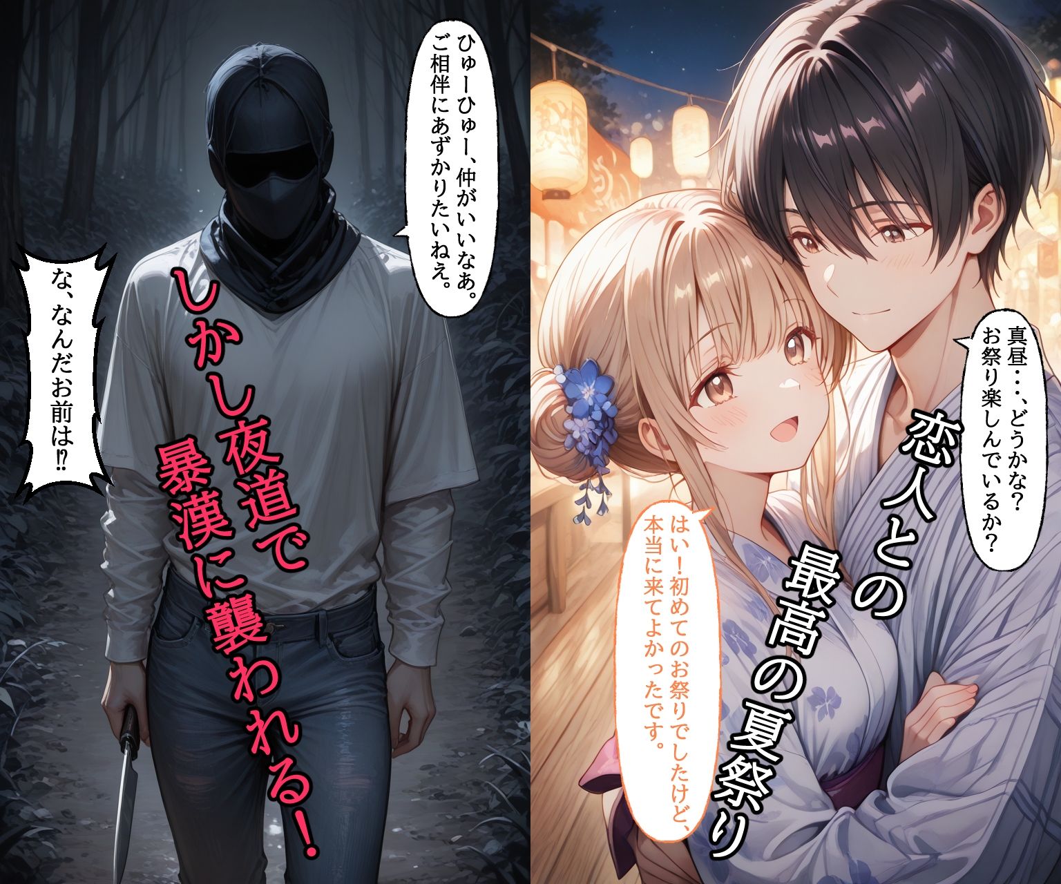 【セリフ・効果音付き】 お隣の天使様 惨劇の夏祭り 画像1