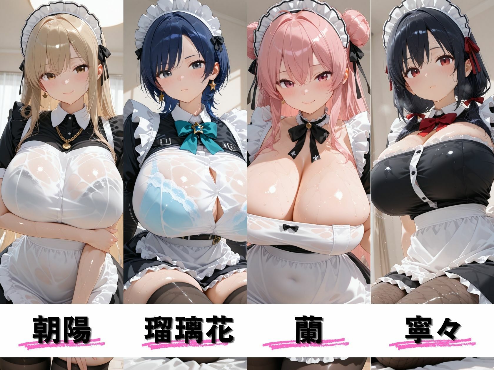 4人の義妹（18）の乳がでかい 〜ぬるぬるメイドご奉仕。お兄さま、今夜は朝まで離しません〜