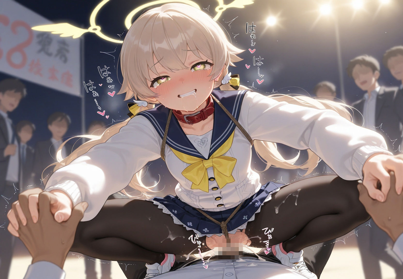 清楚JK彼女が文化祭で「全員の精液受けます」って公衆便器化www ブ〇ーアーカイブ 画像3