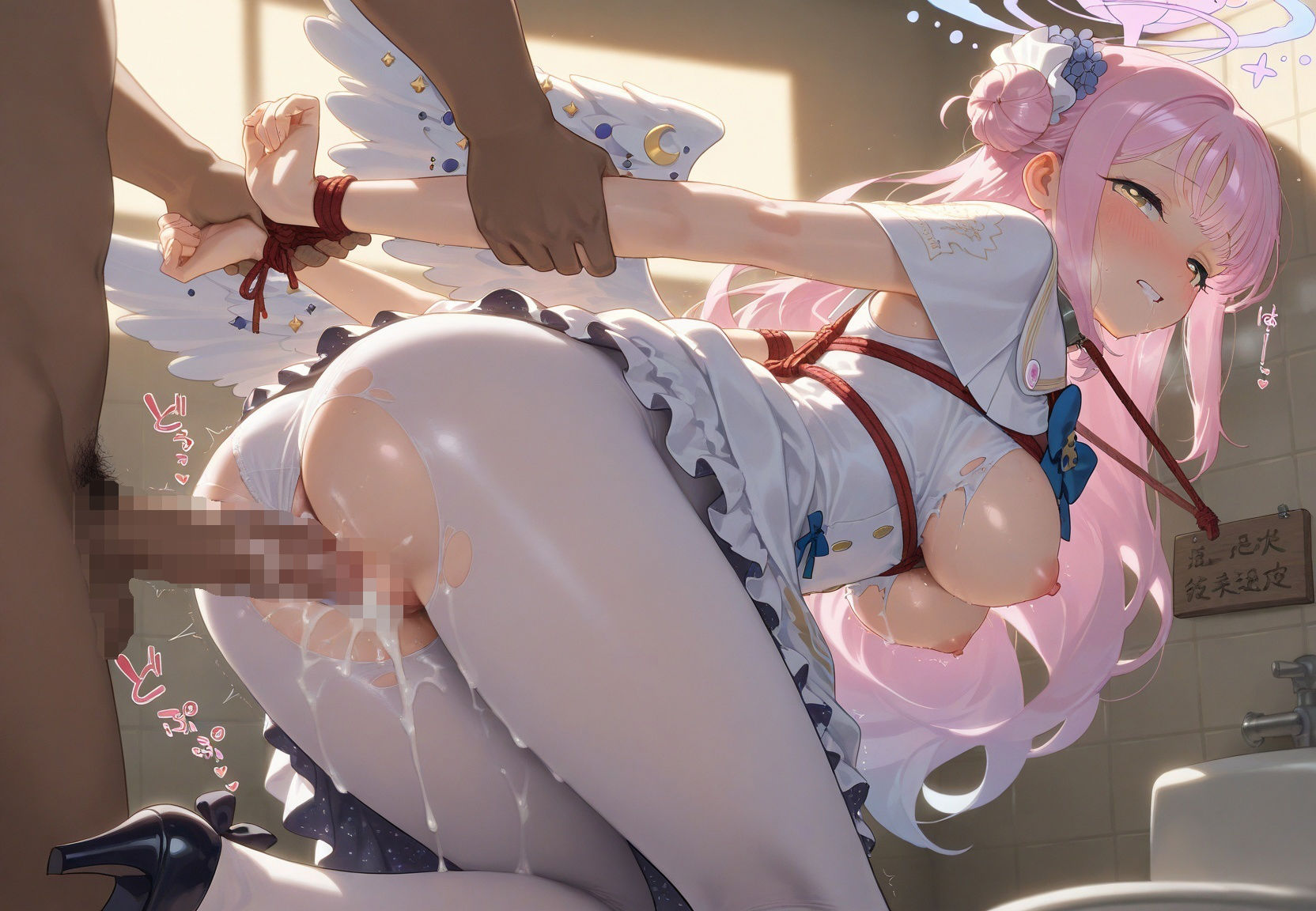 清楚JK彼女が文化祭で「全員の精液受けます」って公衆便器化www ブ〇ーアーカイブ02 サンプル7